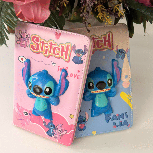 Stitch Temalı Squishy (Sukuşi) Kabartmalı Defter