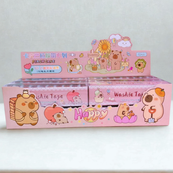 10 Adet Capybara Temalı Washie Tape Seti